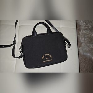Karl Lagerfeld Black Unisex Laptop Bag